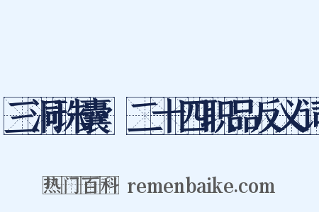 三洞珠囊·二十四职品反义词是什么意思的图片